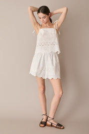 Broderie Anglaise shorts