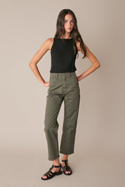 Pantaloni con fondo sfrangiato