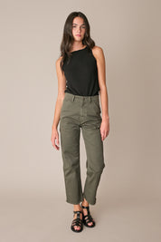 Pantaloni con fondo sfrangiato