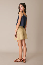 Pleated shorts