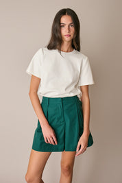Pleated shorts