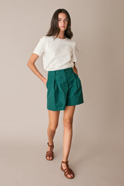 Pleated shorts
