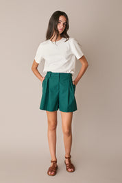 Pleated shorts