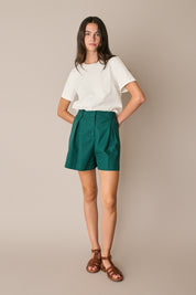 Pleated shorts