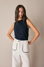 Pantaloni lunghi con serpentina