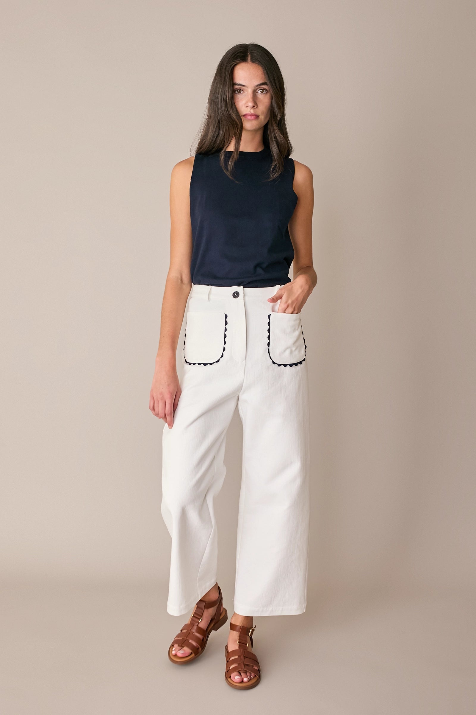 Pantaloni lunghi con serpentina