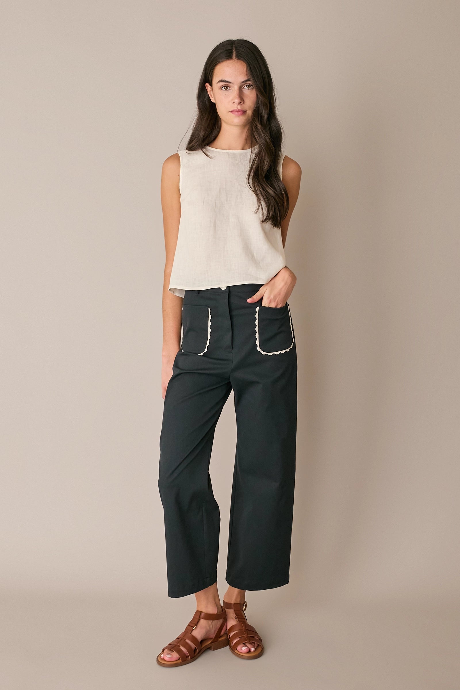 Pantaloni lunghi con serpentina