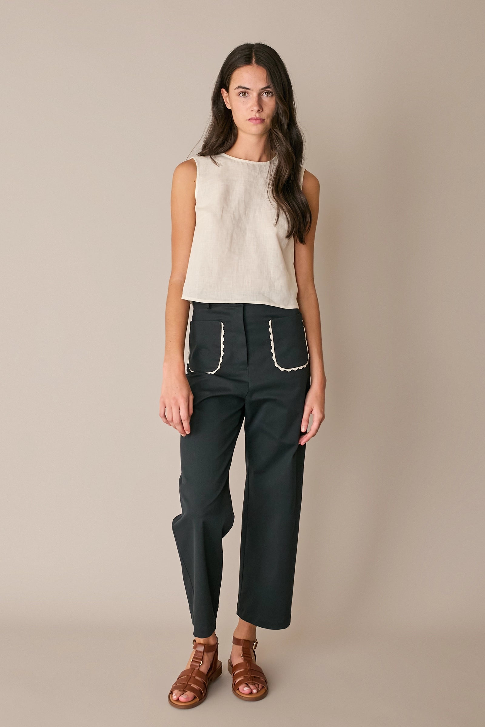 Pantaloni lunghi con serpentina