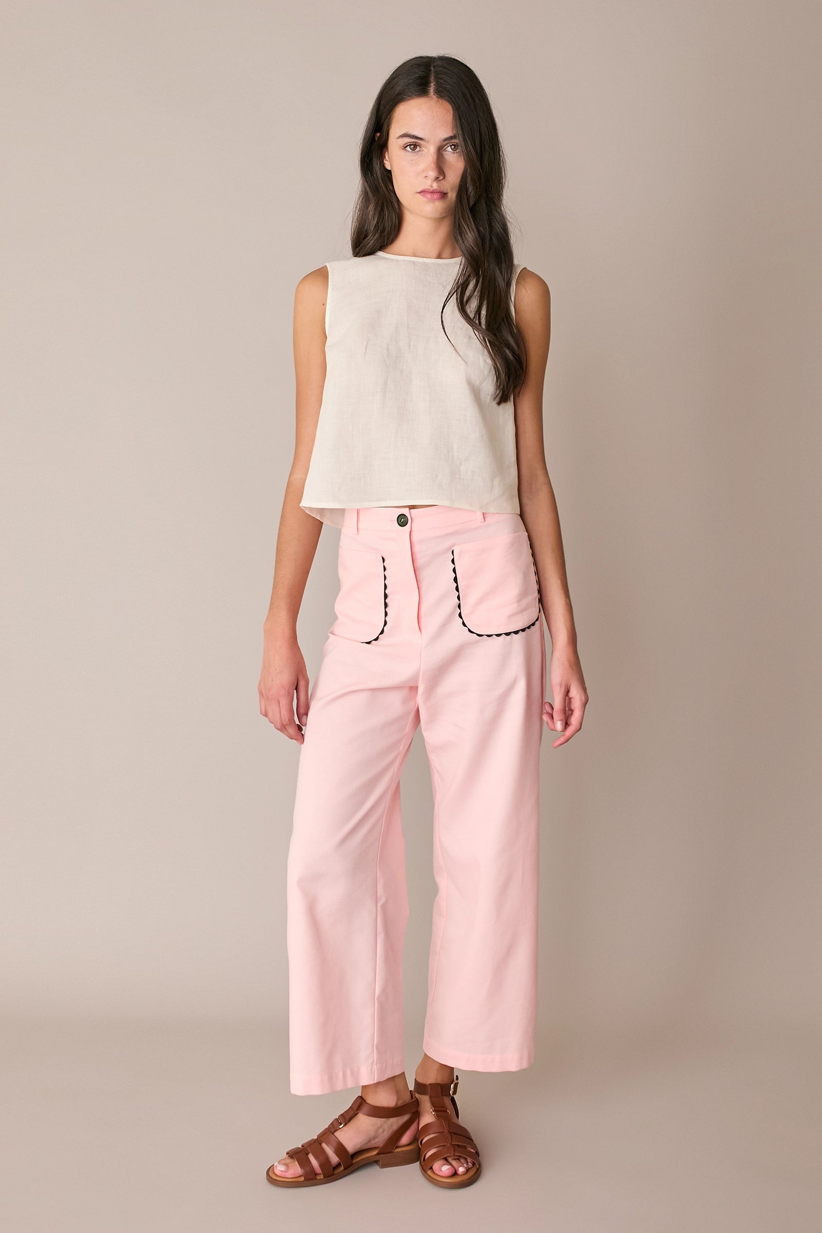 Pantaloni lunghi con serpentina