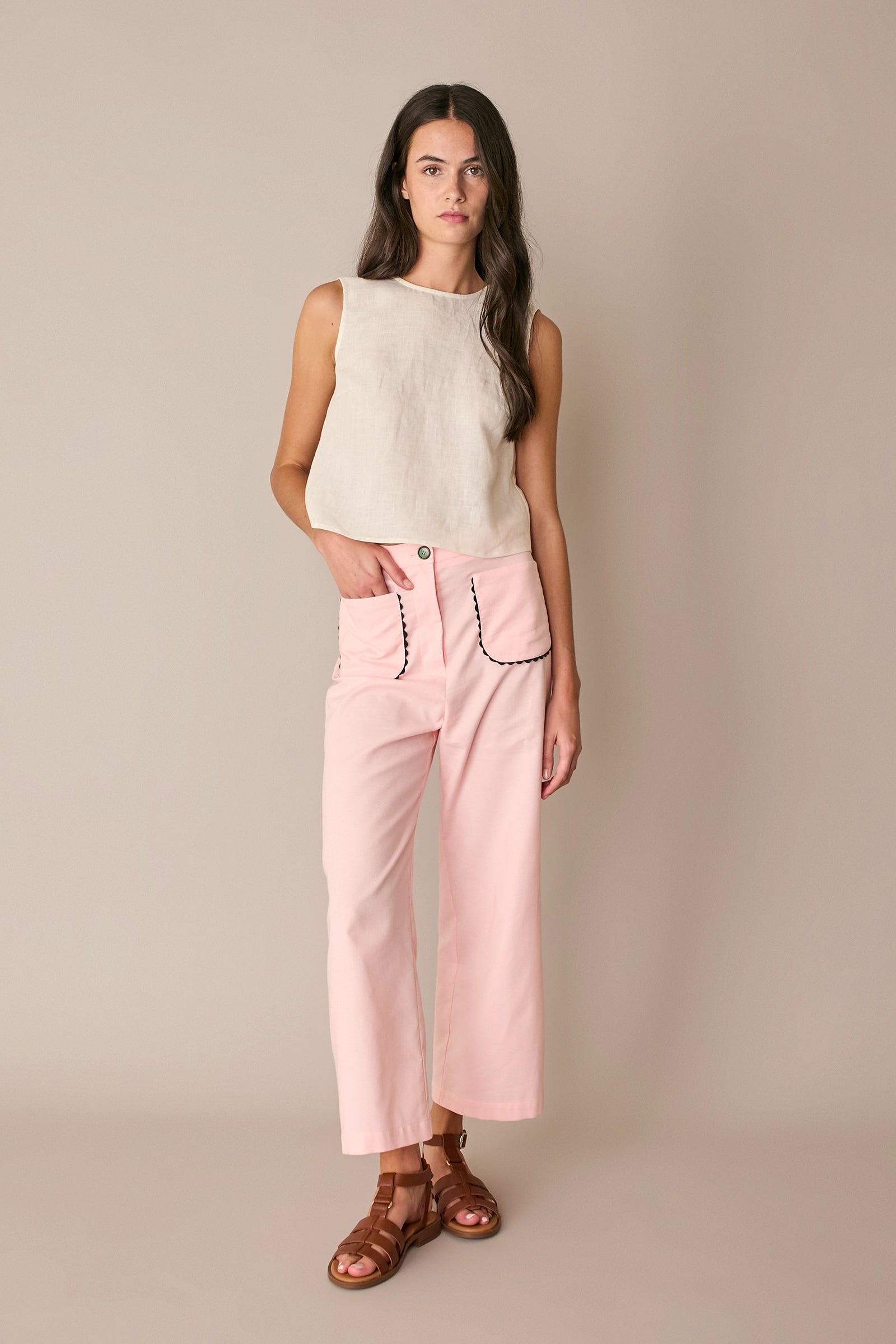 Pantaloni lunghi con serpentina
