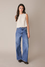Denim wide leg