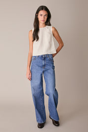 Denim wide leg