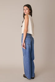 Denim wide leg
