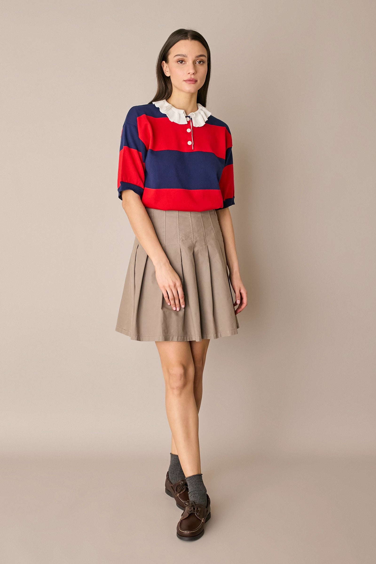 Pleated mini skirt