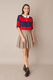 Pleated mini skirt