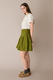 Pleated mini skirt