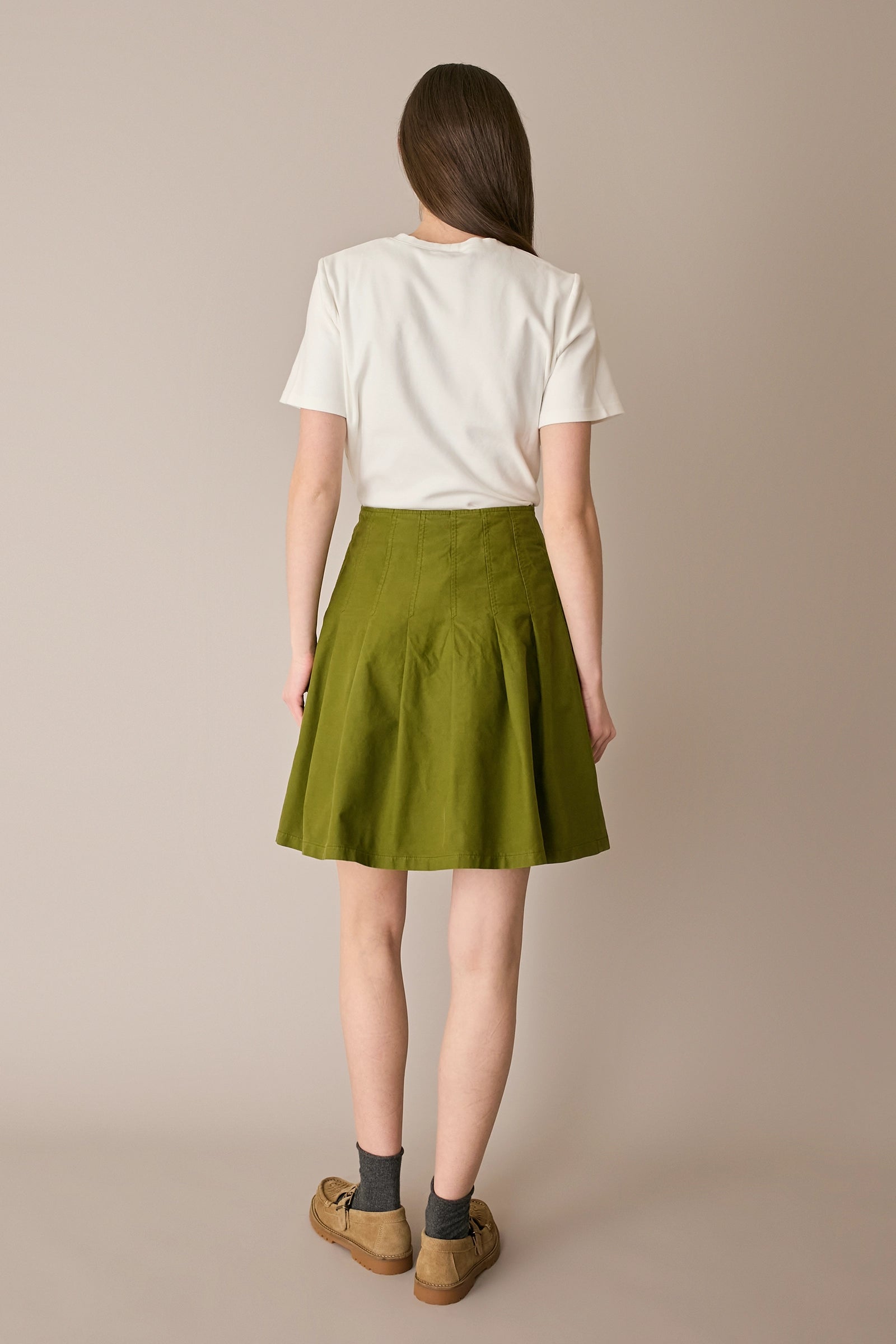 Pleated mini skirt