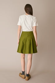 Pleated mini skirt