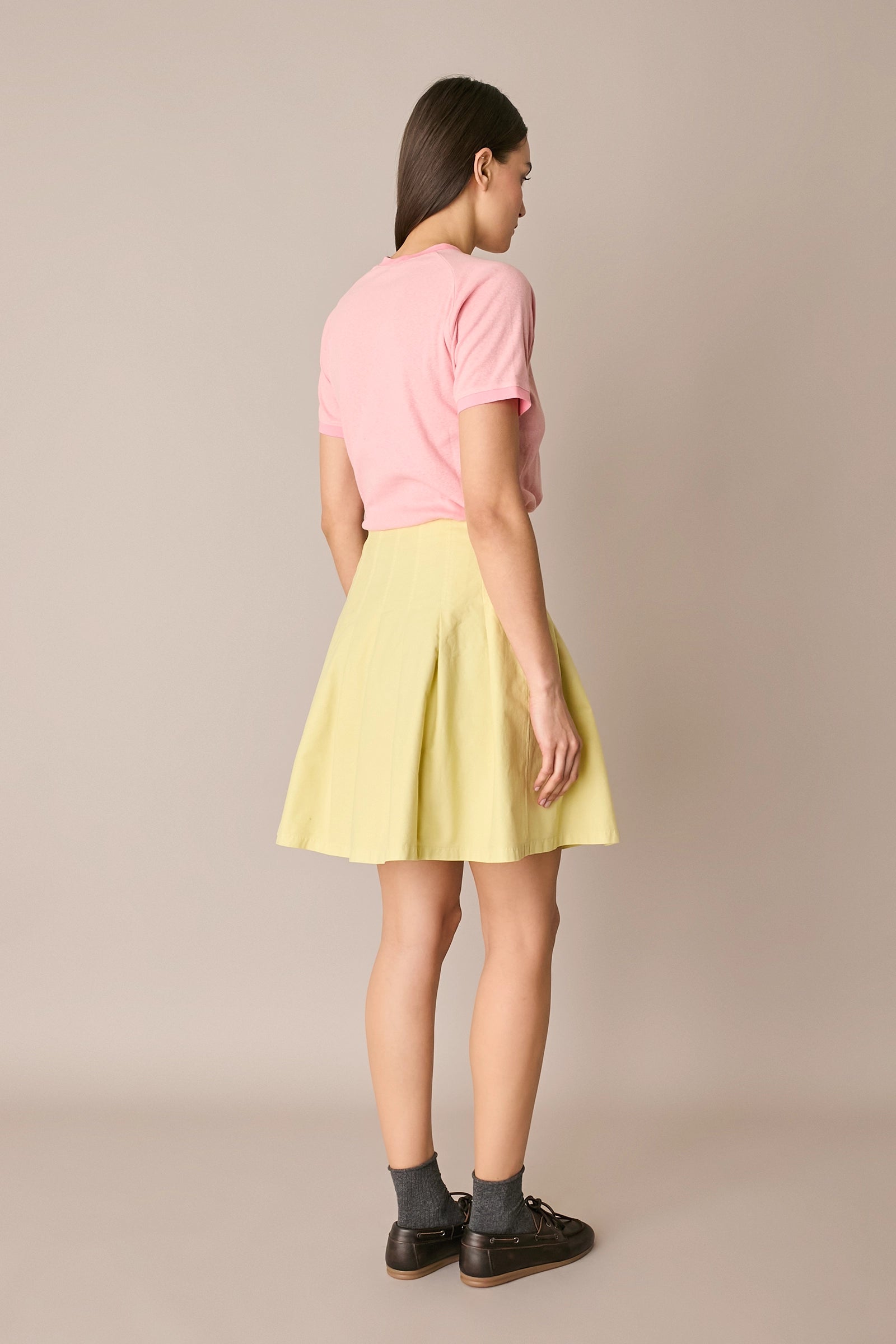 Pleated mini skirt