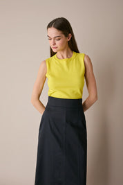 High-waisted pencil skirt