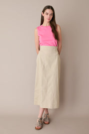 High-waisted pencil skirt
