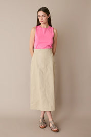High-waisted pencil skirt