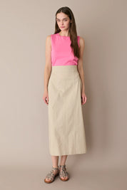 High-waisted pencil skirt