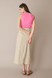 High-waisted pencil skirt