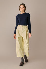 pantaloni wide-leg in velluto a coste, gamba ampia, banana