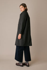 cappotto in puro cashmere, foderato, grigio scuro