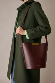 cappotto in lana vergine, foderato, verde bosco