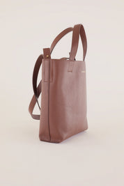 Tote bag in pelle con tracolla