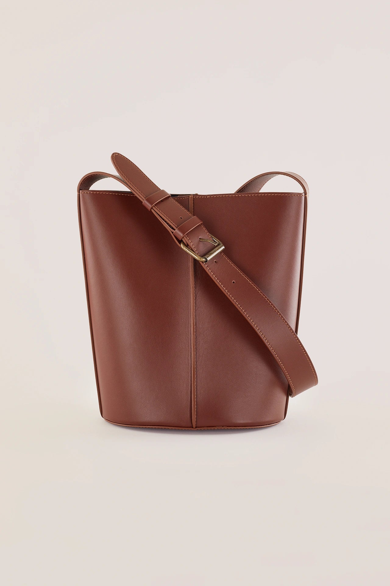 Borsa a secchiello in pelle