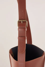 Borsa a secchiello in pelle