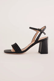 Sandali con fascetta bimateriale tacco 7 cm