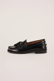 Patent leather tassel loafers – Bianco