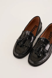 Patent leather tassel loafers – Bianco