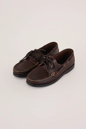 Lightweight leather deck shoes – Bianco