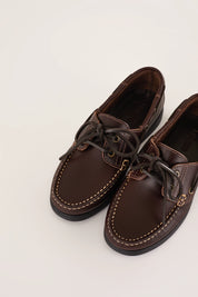 Lightweight leather deck shoes – Bianco