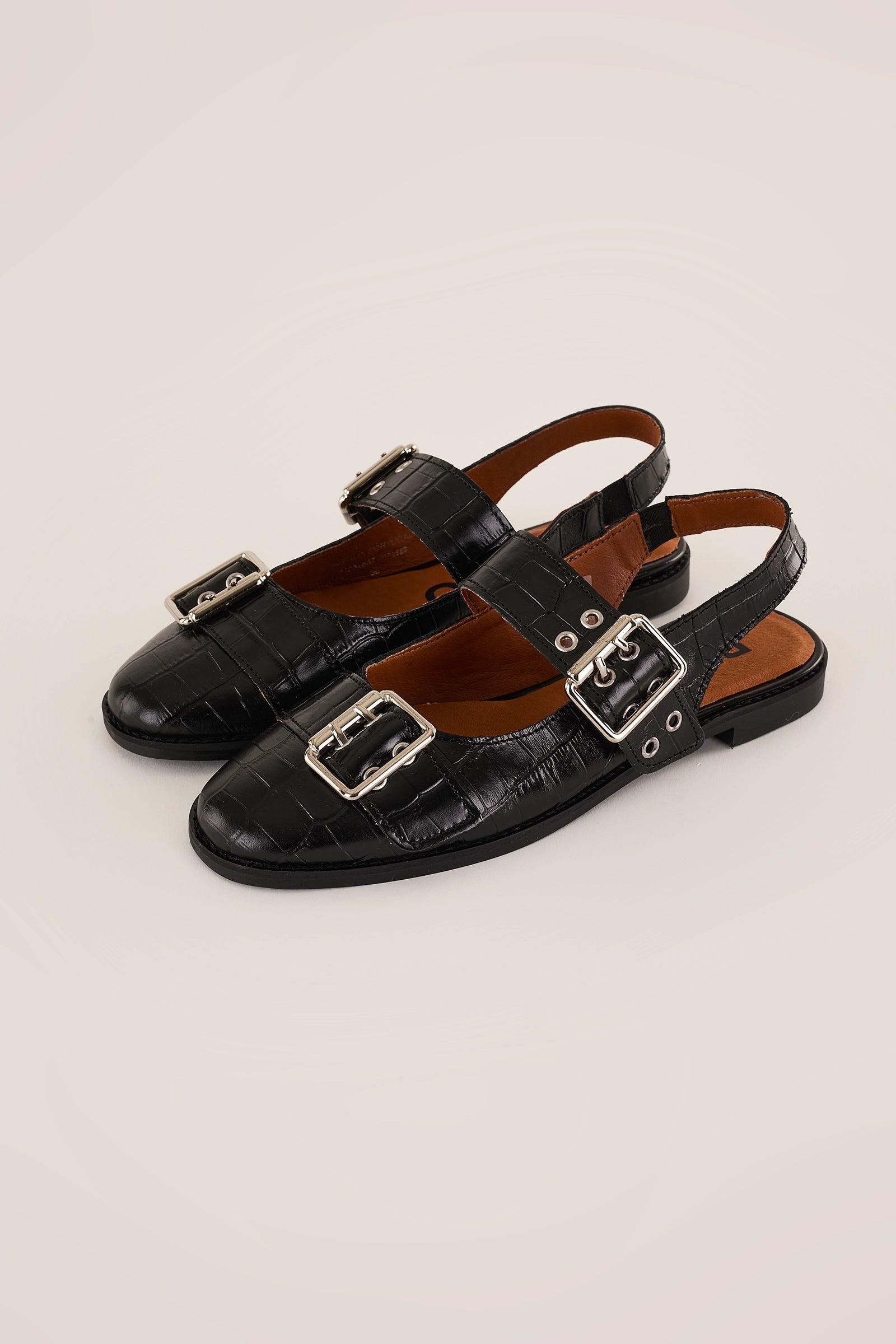 Buckle slingbacks - Bianco