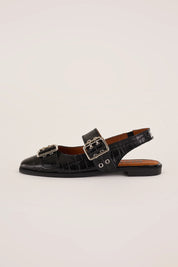 Slingback con fibbie – Bianco
