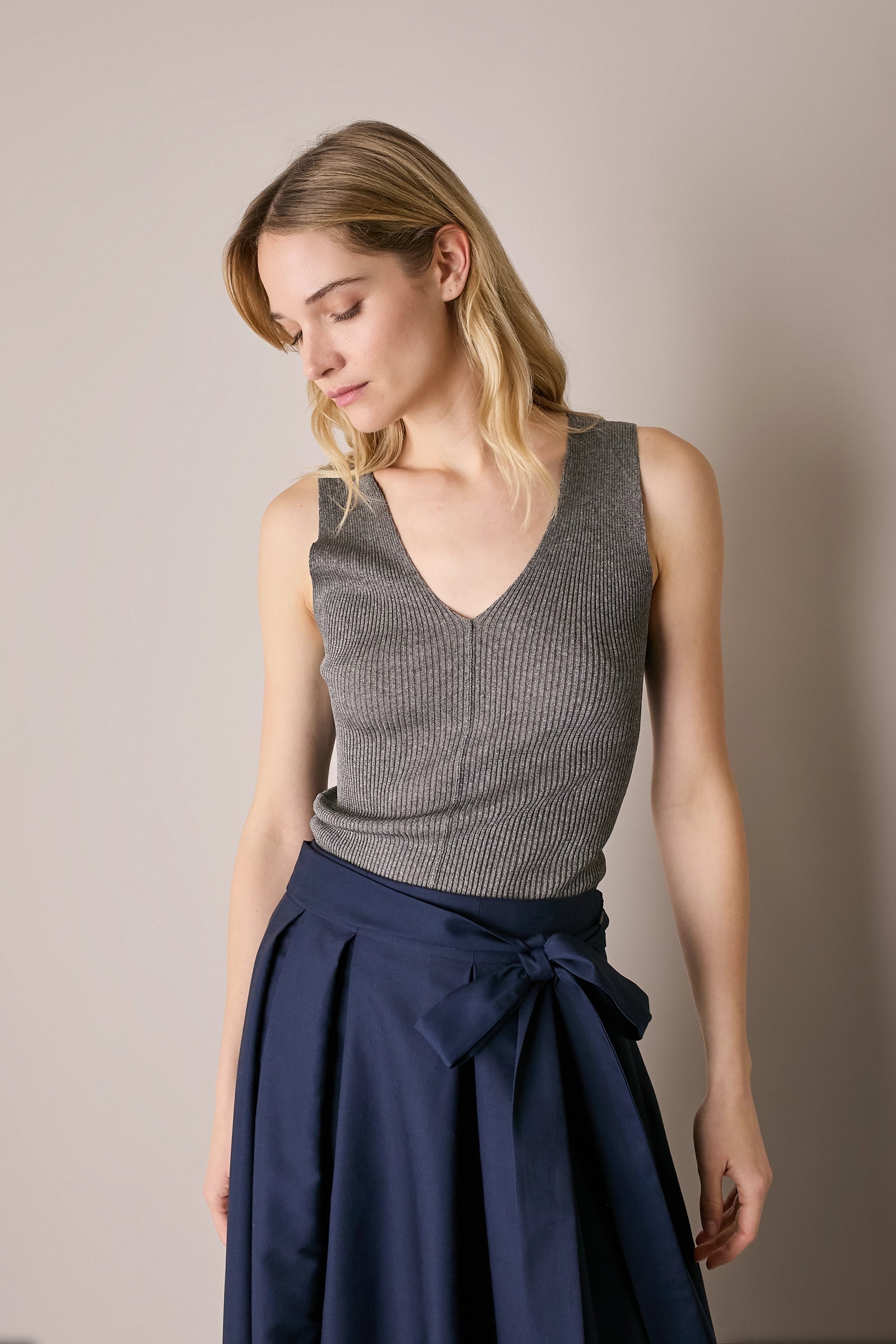 Canottiera in maglia di cotone