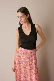 Canottiera in maglia di cotone