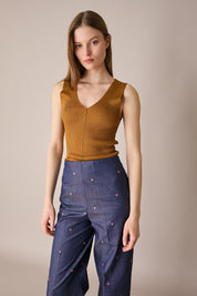 Canottiera in maglia di cotone