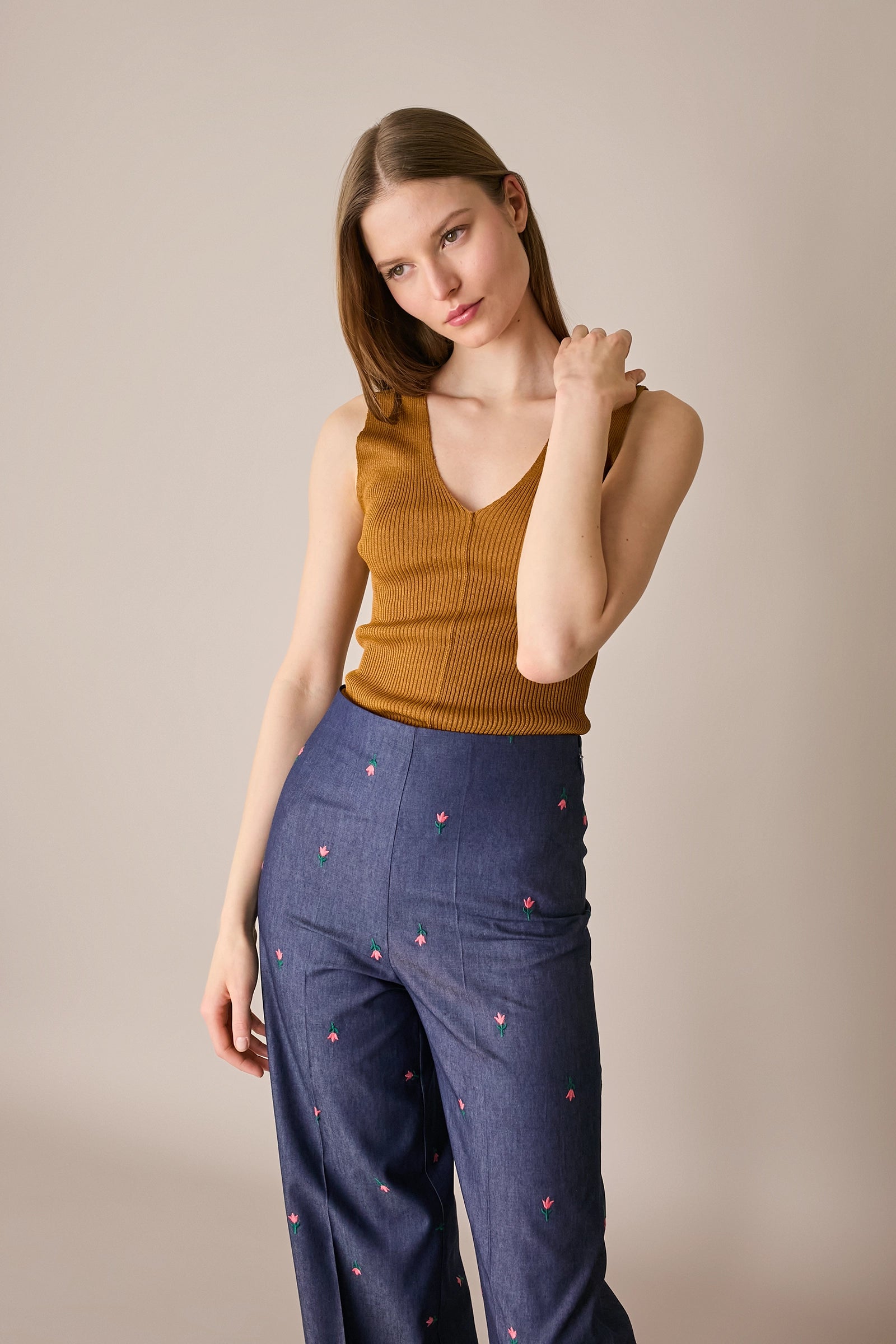 Canottiera in maglia di cotone
