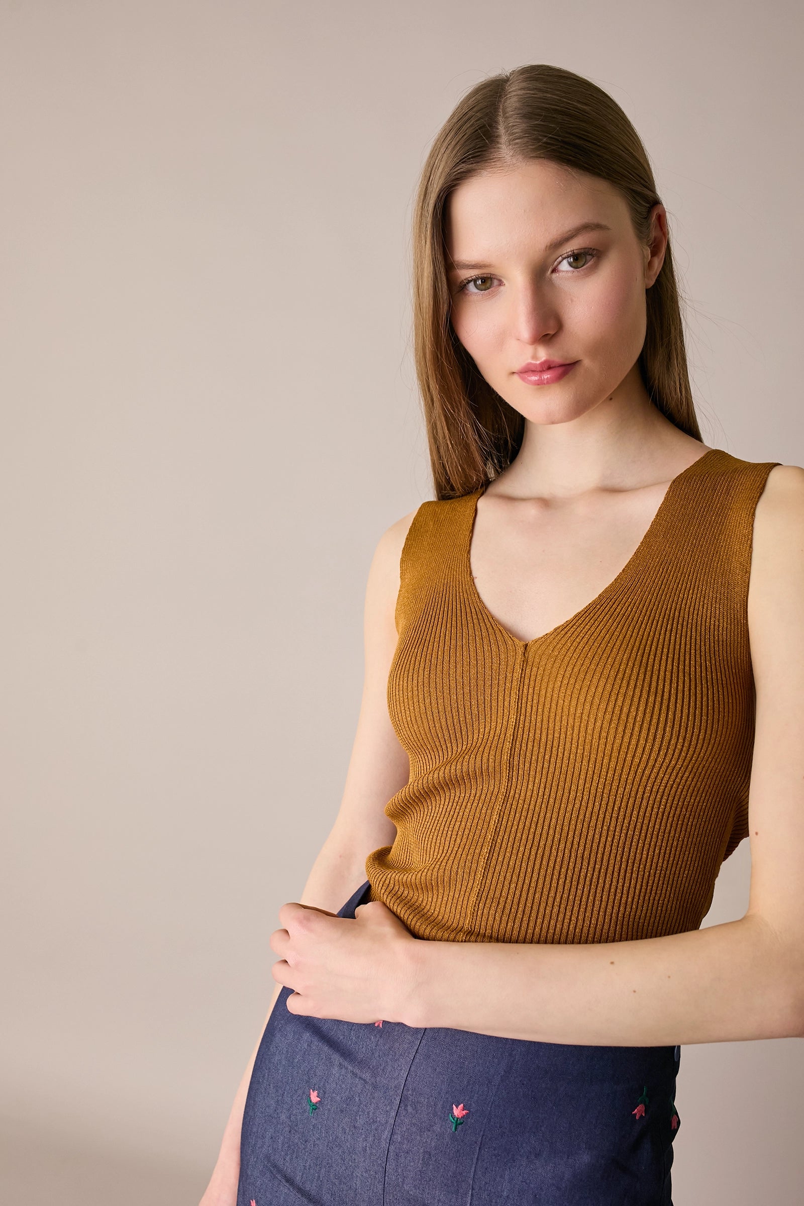 Canottiera in maglia di cotone