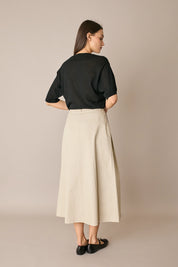Maglia girocollo in cotone a mezze maniche