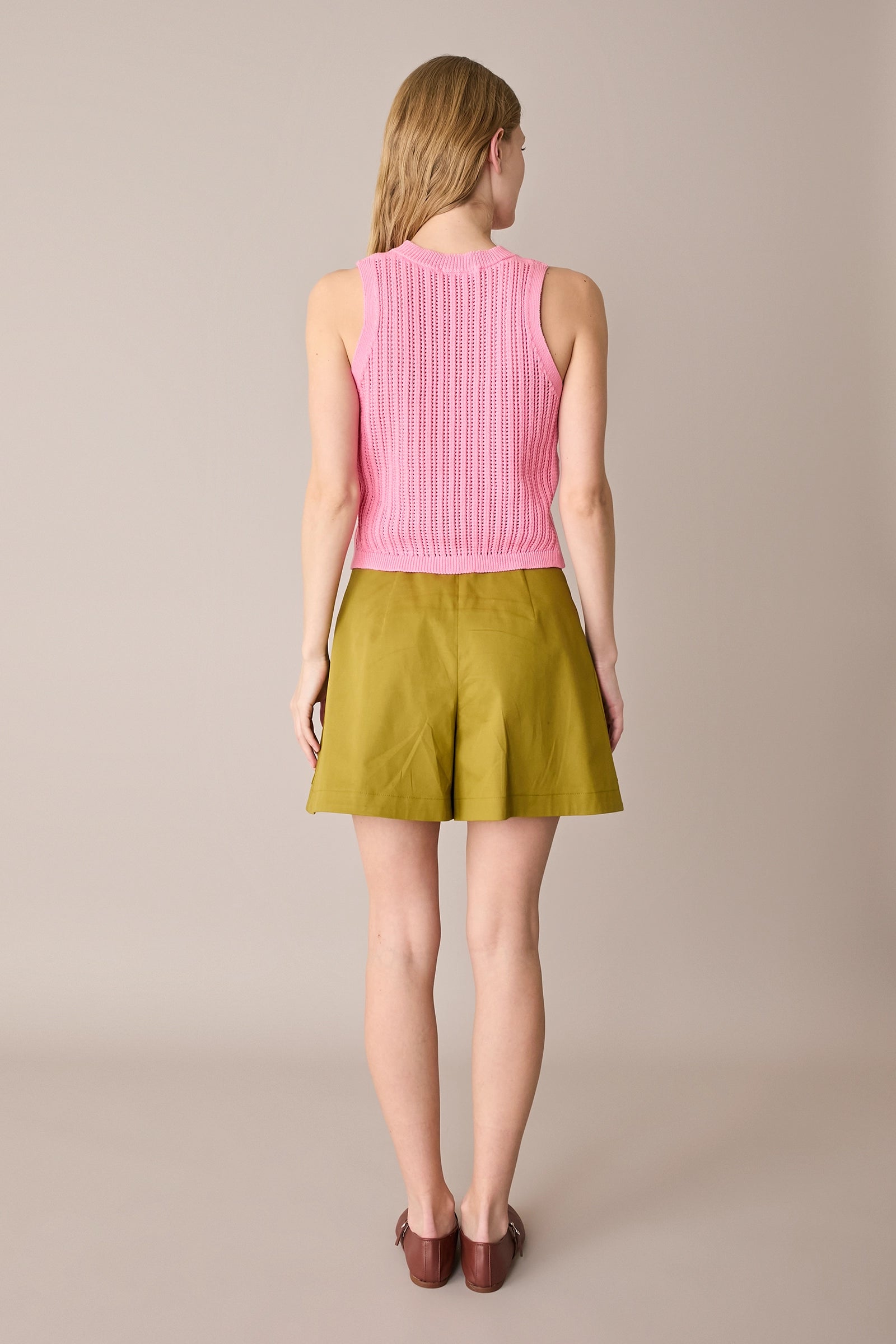 Top in cotone traforato