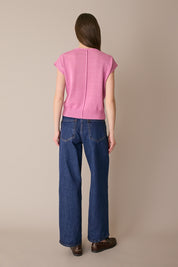 Maglia in lino e cotone con maniche kimono