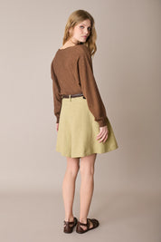 Maglia relaxed in lino e cotone